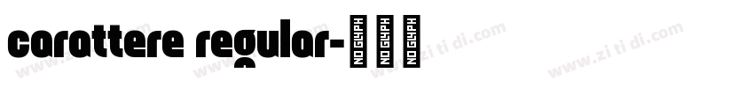 carattere regular字体转换